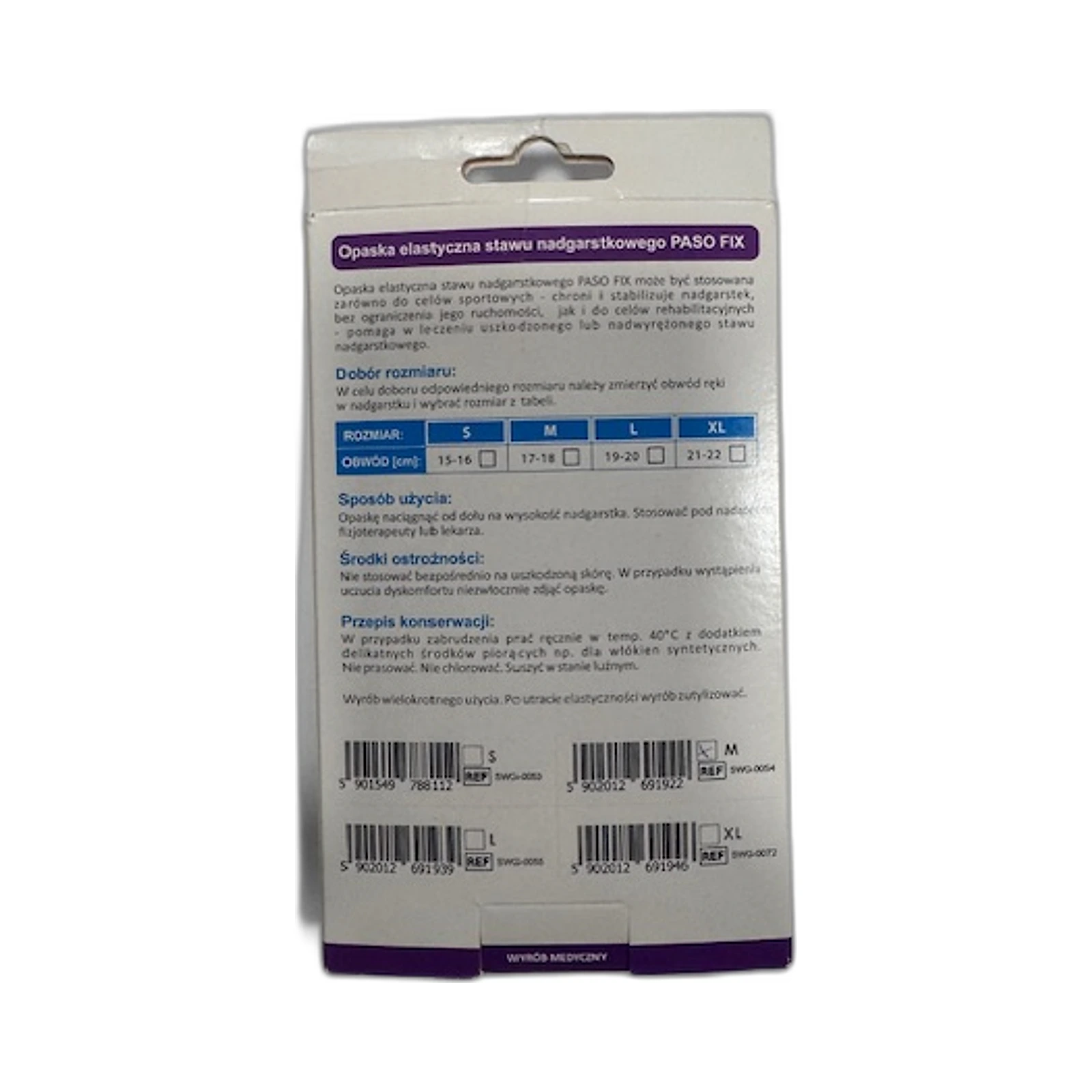Opaska stabilizująca nadgarstek długa Paso-Fix - zdjecie 2