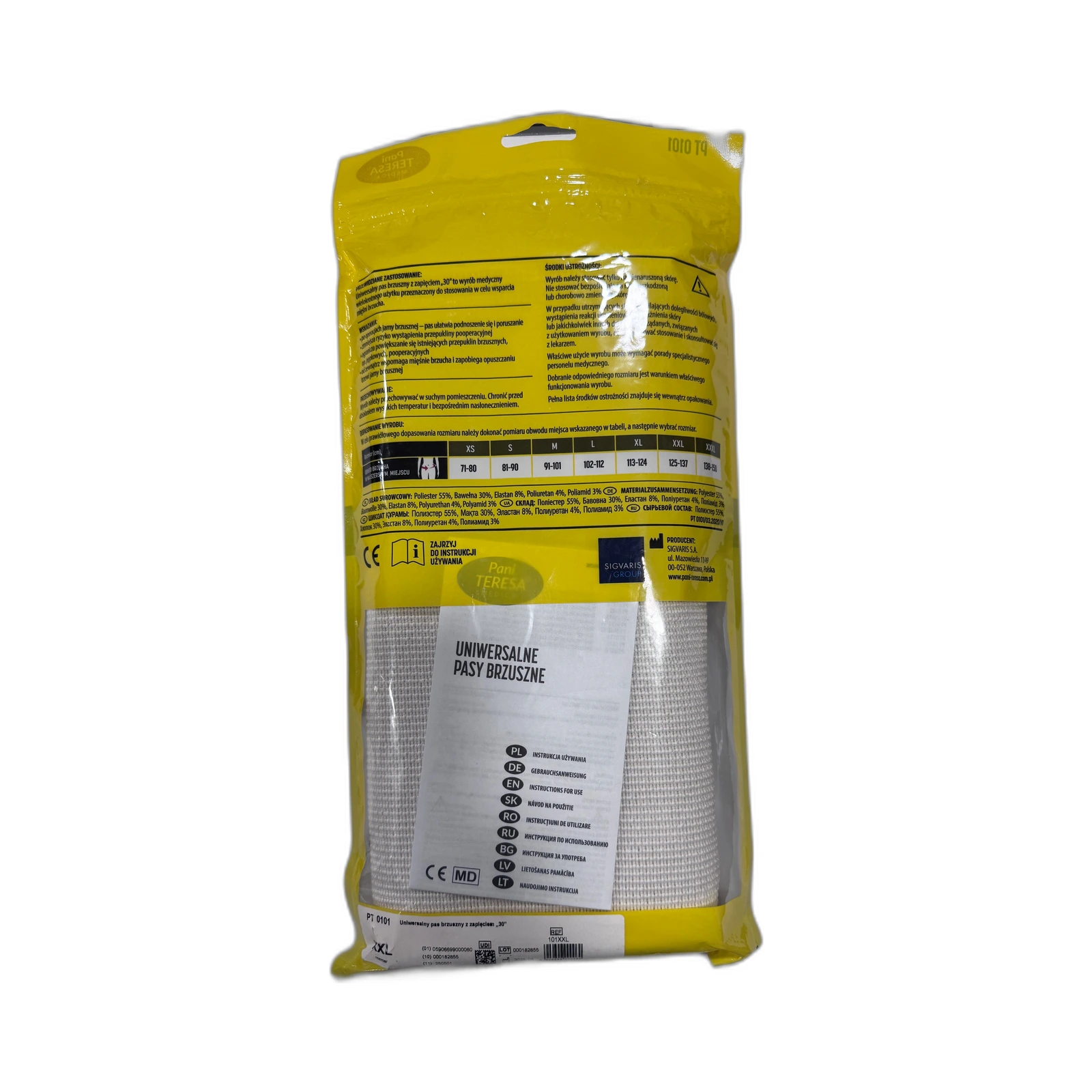 Pas brzuszny Pani Teresa Uniwersalny 30 Otwarty - zdjecie 2